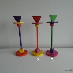 Lebber vintage® - Portavelas de metal vintage Ikea Confetti Estilo Memphis Diseño Anna Efverlund Años 80.