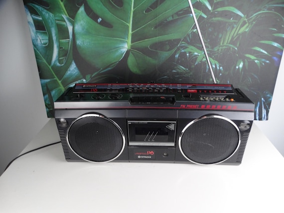 Lebber vintage® - Boombox radio cassette recorder HITACHI TRK P6