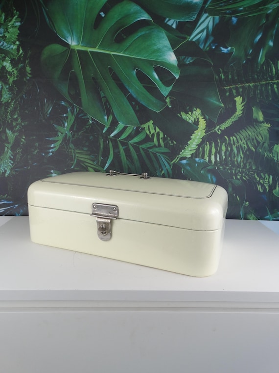Lebber vintage® - Vintage enamel brocante bread box/bread bin 1960s vintage