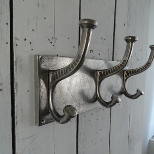 Lebber vintage® - Art deco coat rack, railroad coat rack, aluminum coat rack.
