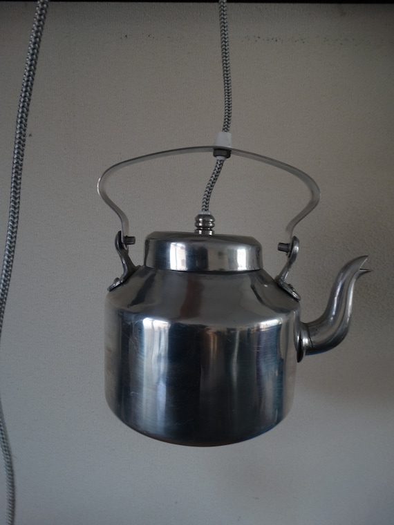 Lebber vintage® - Vintage teapot lamp, aluminum 90s.