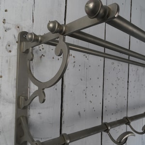 Lebber vintage® - Beautiful wagon coat rack made of nickel-plated metal, French train coat rack, art deco style practical and beautiful coat rack