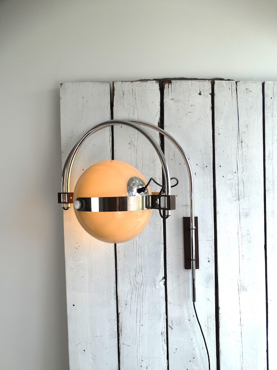 Lebber vintage® - Vintage Dijkstra, vintage design dubbele boog bollamp, wandlamp. Exclusief!