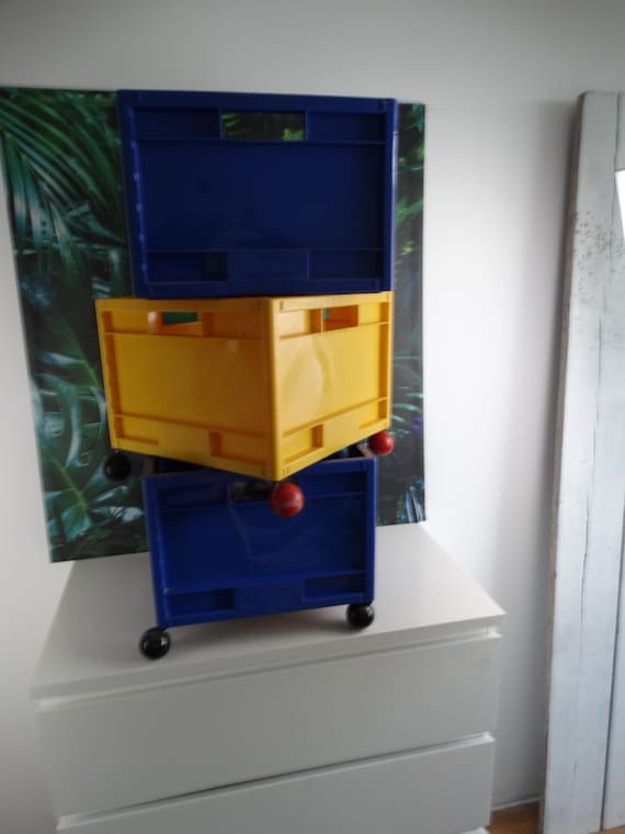 Lebber vintage® - rare vintage Ikea – Märd – Memphis Storage crate - 80s-90s / retro.