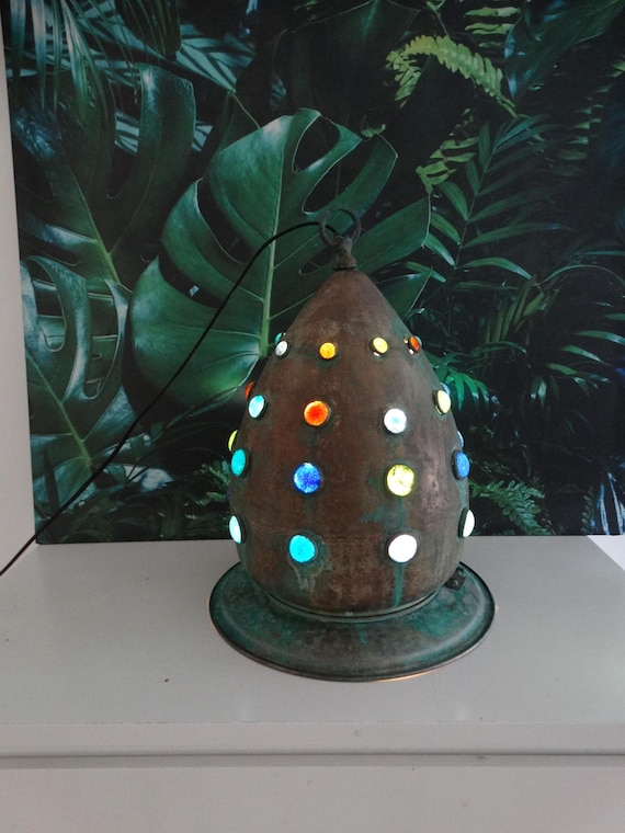 Lebber vintage® - Mid-century Multi-coloured lamp, for floor, table, cupboard or hanging.