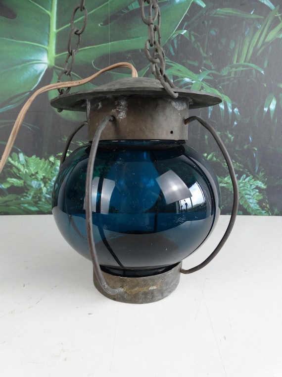 Lebber vintage® - Antique ship's lamp, nautical brass lamp. Handmade.
