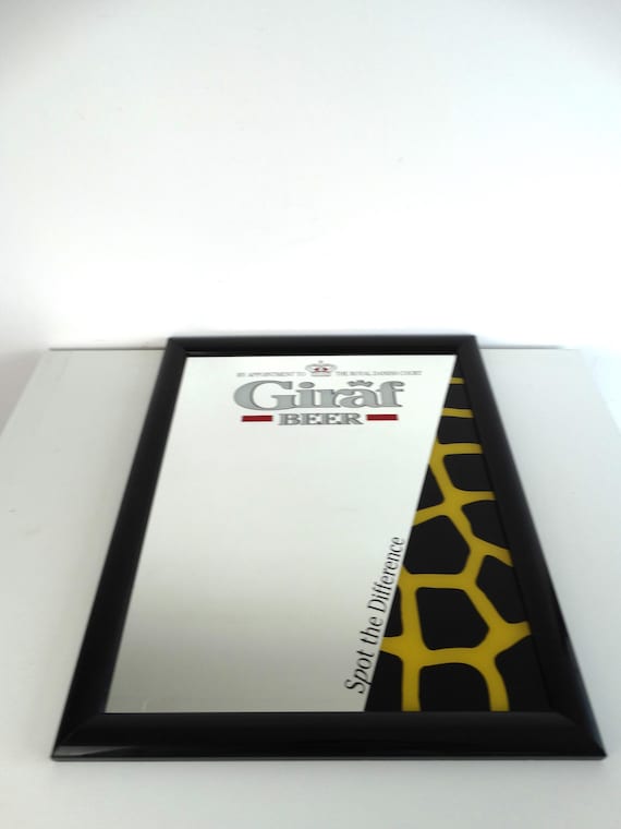 Lebber vintage® - Vintage Giraffe bear, beer mirror, advertising mirror.
