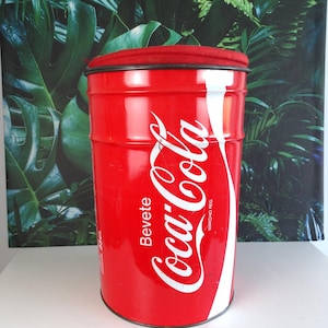 Lebber vintage® - Superstor Coca-Cola-burk från Italien att sitta på, Vintage mycket sällsynt!!