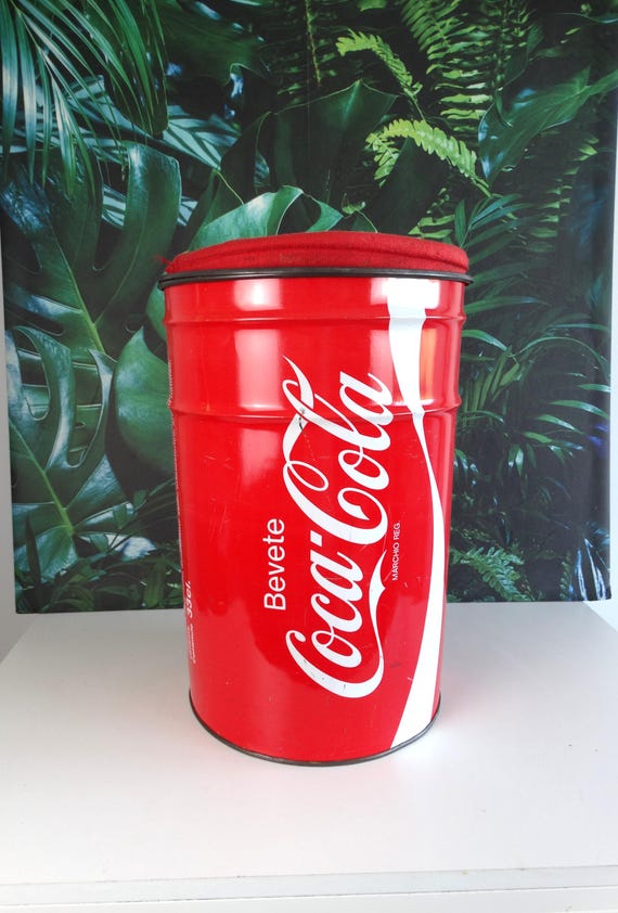 Lebber vintage® - Super large Coca Cola can from Italy to sit on, Vintage very rare!!