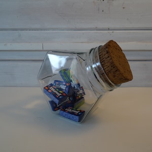 Lebber vintage® - Bombonera retro, cristalería vintage de rebajas | Tarro italiano con tapa de rosca, Borganovo | Olla de almacenamiento grande inclinada