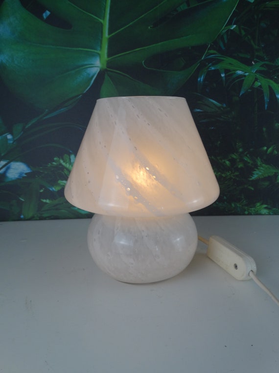 Lebber vintage® - Vintage swirl mushroom glass lamp.