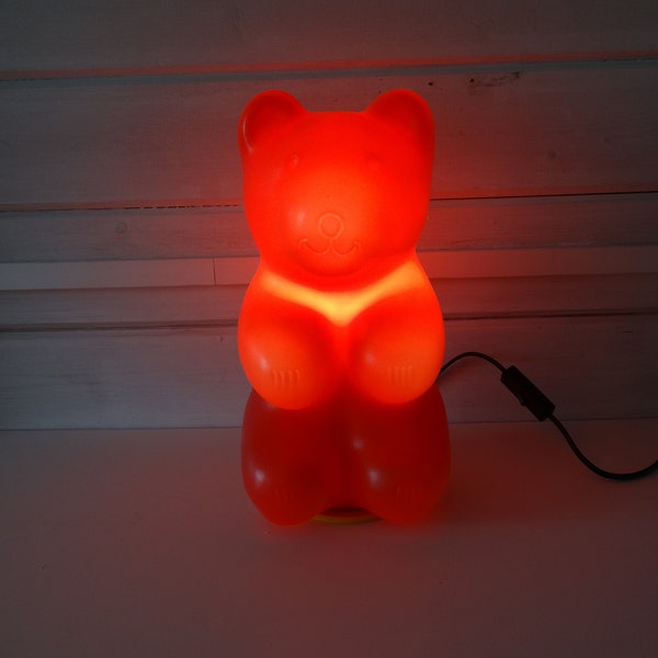 Lebber vintage® - Vintage Gummi Bear - Haribo bear - candy bear - lámpara - rojo - Messow