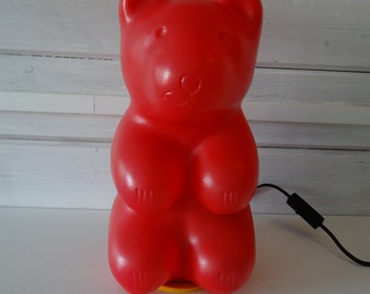 Lebber vintage® - Vintage Gummi Bear - Haribo bear - candy bear - lamp - red - Messow