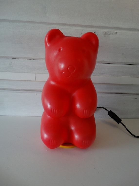 Lebber vintage® - Vintage Gummi Bear - Haribo bear - candy bear - lamp - red - Messow