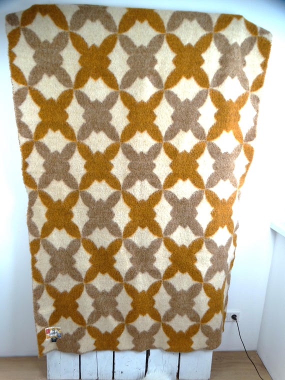 Lebber vintage® - Vintage wool blanket 100% pure new wool Zaalberg wool blanket 125 x 210 cm.