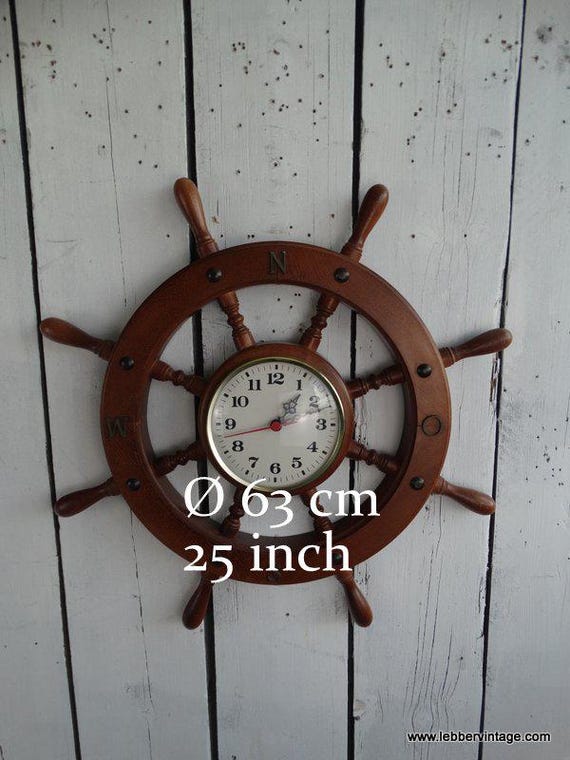Lebber vintage® - Vintage steering wheel clock, Ø 63 cm 25 inch.