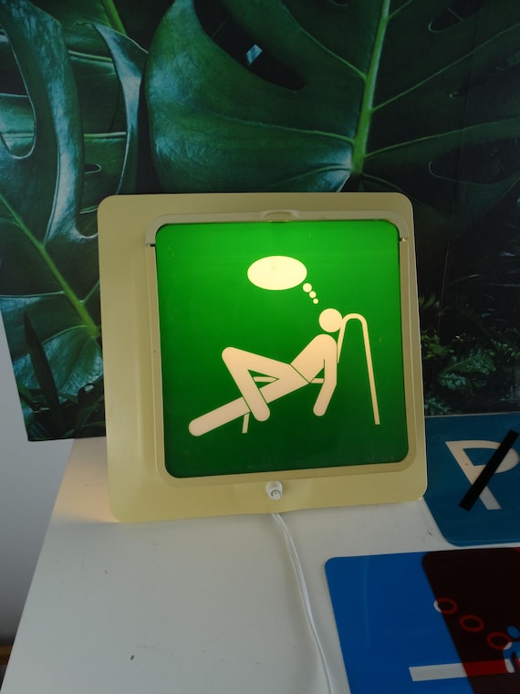 Lebber vintage® - Vintage Ikea SKUGGA wall lamp, 90s / nineties lamp with pictograms / picto’s.