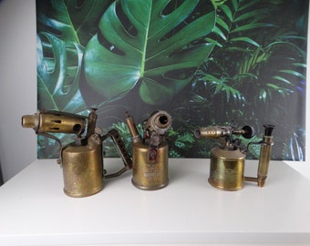 Lebber vintage® - Old Swedish brass blowtorch / Original SIEVERT / Made in SWEDEN, Stockholm / Old Tools Collection / Decoration