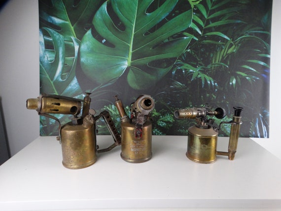 Lebber vintage® - Old Swedish brass blowtorch / Original SIEVERT / Made in SWEDEN, Stockholm / Old Tools Collection / Decoration