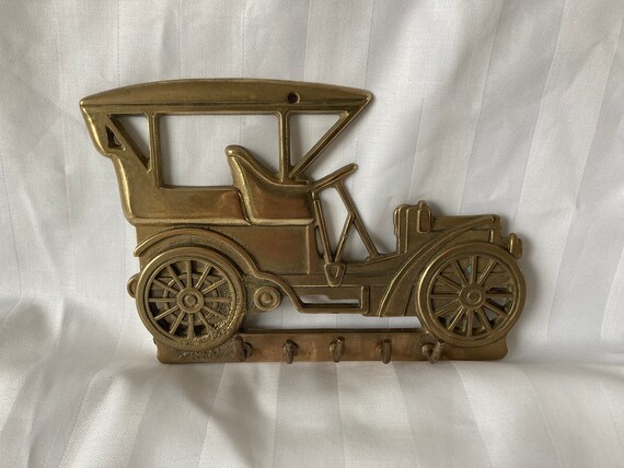 Vintage Brass key rack, towel rack.