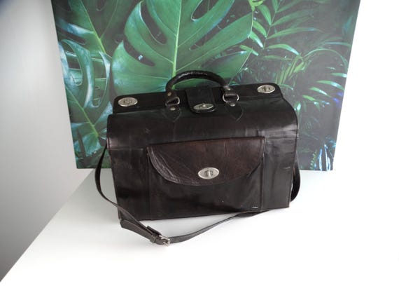 Lebber vintage® - Real leather bag.Real leather bag, European Gladstone bag. Real Leather.