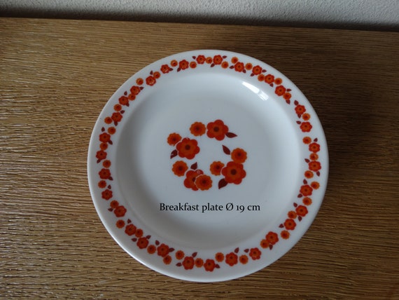Lebber vintage® - Arcopal Lotus breakfast plates, France 70s VINTAGE!!
