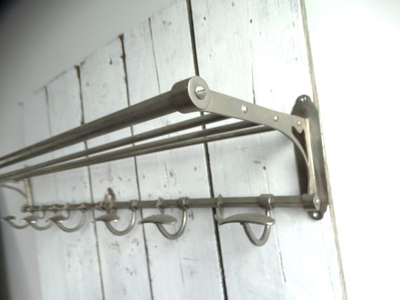 Lebber vintage® - Beautiful bronze-colored wagon coat rack, French train coat rack, art deco style practical and beautiful coat rack