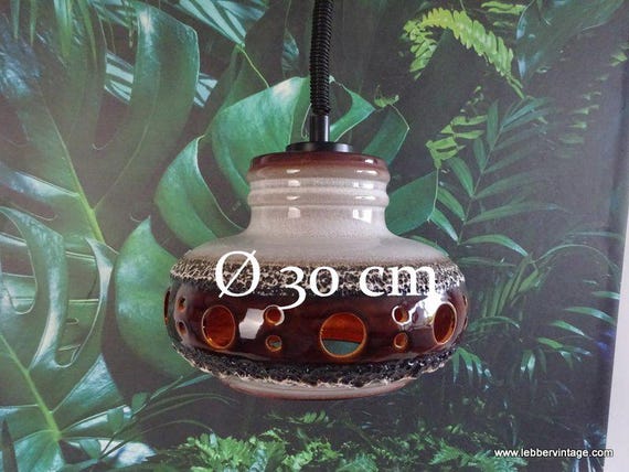 Lebber vintage® - West Germany - Fat Lava - 1970s - Hanging lamp Ø 30 cm - Ceramic.