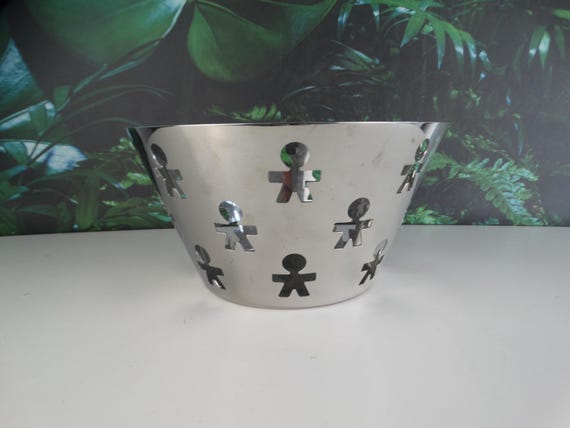 Lebber vintage® - Large vintage Alessi girotondo (fruit) bowl from King Kong, Italian design.