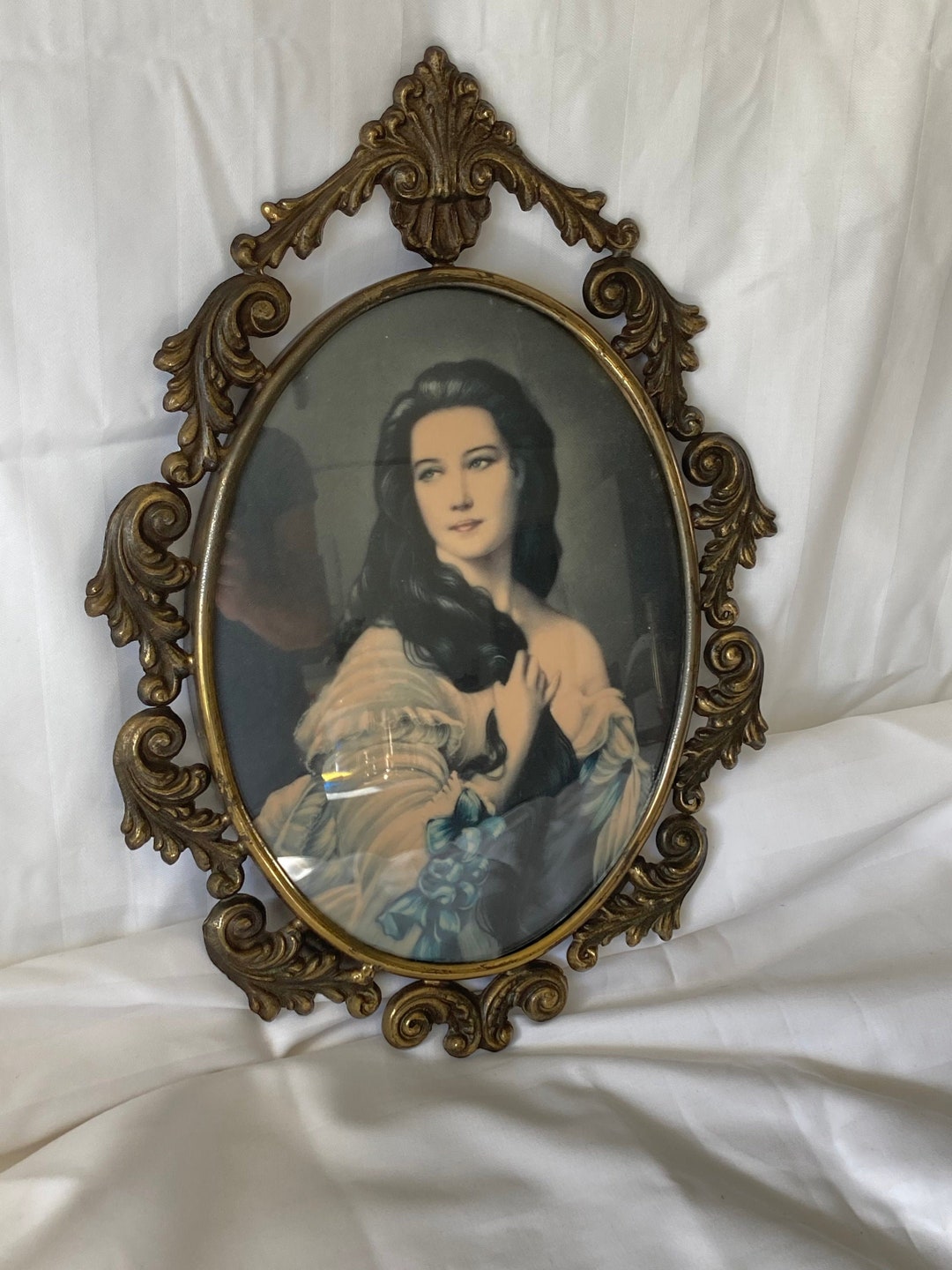 Vintage ovale fotolijst - Snuffelmarkt