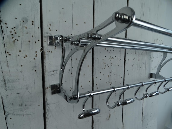 Lebber vintage® - Art Deco metal coat rack 1930s style, train coat rack!*3