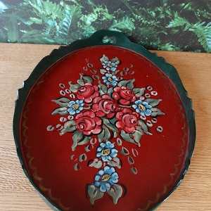 Lebber vintage® Hindeloopen hand-painted tray, folk art tray, hand-painted tray, Frisian tray, Hindeloopen tray, Vintage Friesland afbeelding 4