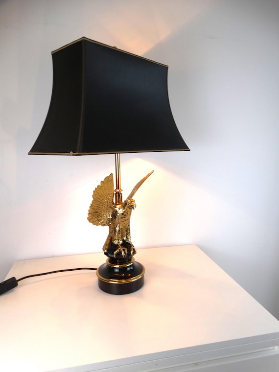 Lebber vintage ® - Vintage Eagle lamp Hollywood Regency style by Deknudt, Belgium, 1970s