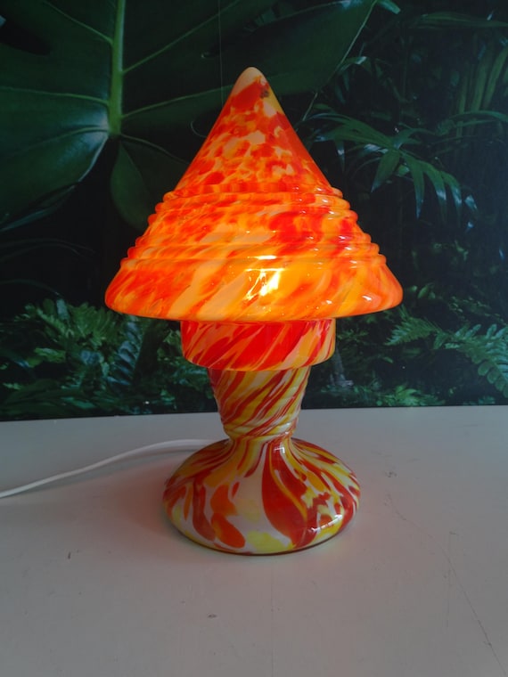 Lebber vintage® - Vintage glass fusing lamp, from France circa 1950. Rare.