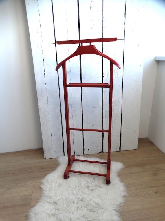 Lebber vintage® - Fratelli Reguitti style valet stand fifties-sixties. Sixties-seventies. Brown-red.