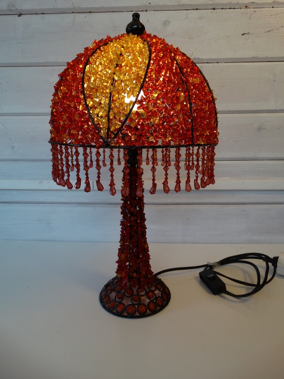 Lebber vintage® - Vintage bead lamp. With oriental flair. 1980s.