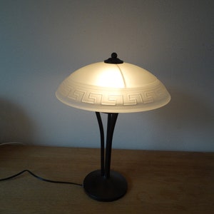 Lebber vintage® -Vintage Luce italy Mushroom table lamp, glass shade !! Italian design!