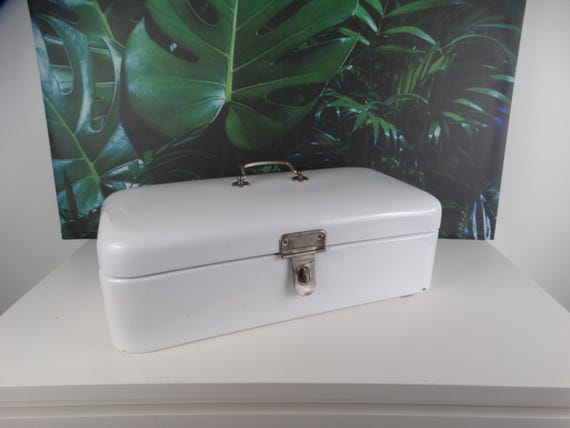 Lebber vintage® - Vintage enamel brocante bread box/bread bin 1960s vintage