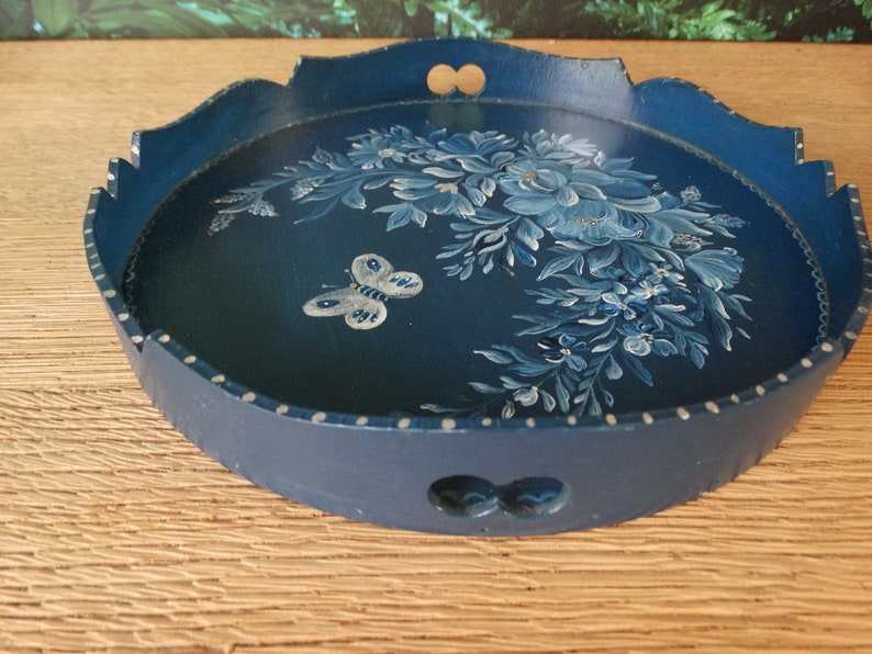Lebber vintage® Hindeloopen hand-painted tray, folk art tray, hand-painted tray, Frisian tray, Hindeloopen tray, Vintage Friesland afbeelding 7
