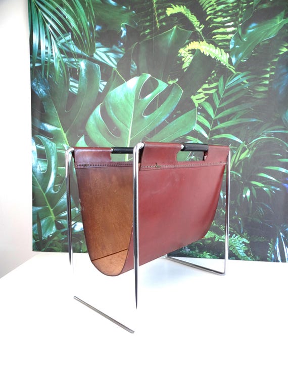 Lebber vintage® - Minimalist Magazine Rack, Brabantia Netherlands 1970s - Dutch Design.