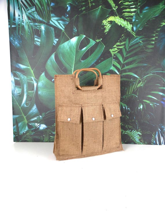 Lebber Vintage® - Vintage shopper from the 1970s. Made of jute.