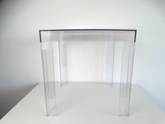 Lebber vintage® - Paolo Rizzatto Tisch Jolly für Kartell, transparent midcentury modern Italy