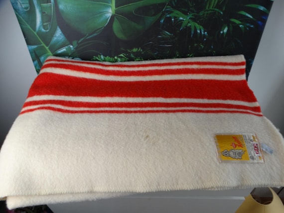 Lebber vintage® - Vintage wool blanket 100% pure new wool from Zaalberg Dutch wool blanket 210 x 150 cm navy blanket.