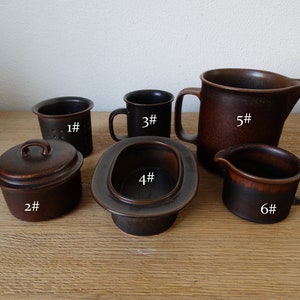 Lebber vintage® - Arabia of Finland Ruska pourer, bowl, butter bowl, Design by Ulla Procopé.