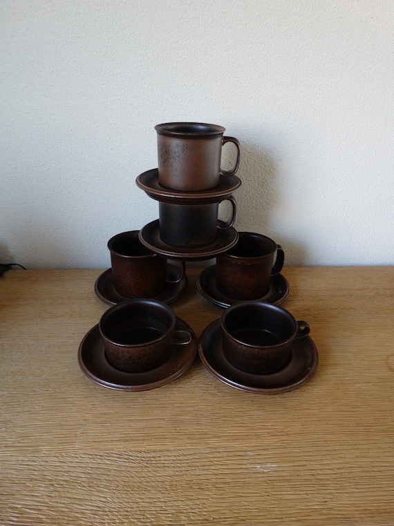 Lebber vintage® - Arabia Ruska, Cup and saucer, large, ulla Procope.