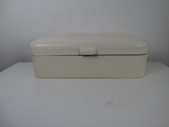 Lebber vintage® - Vintage enamel brocante bread box/bread bin 1960s vintage
