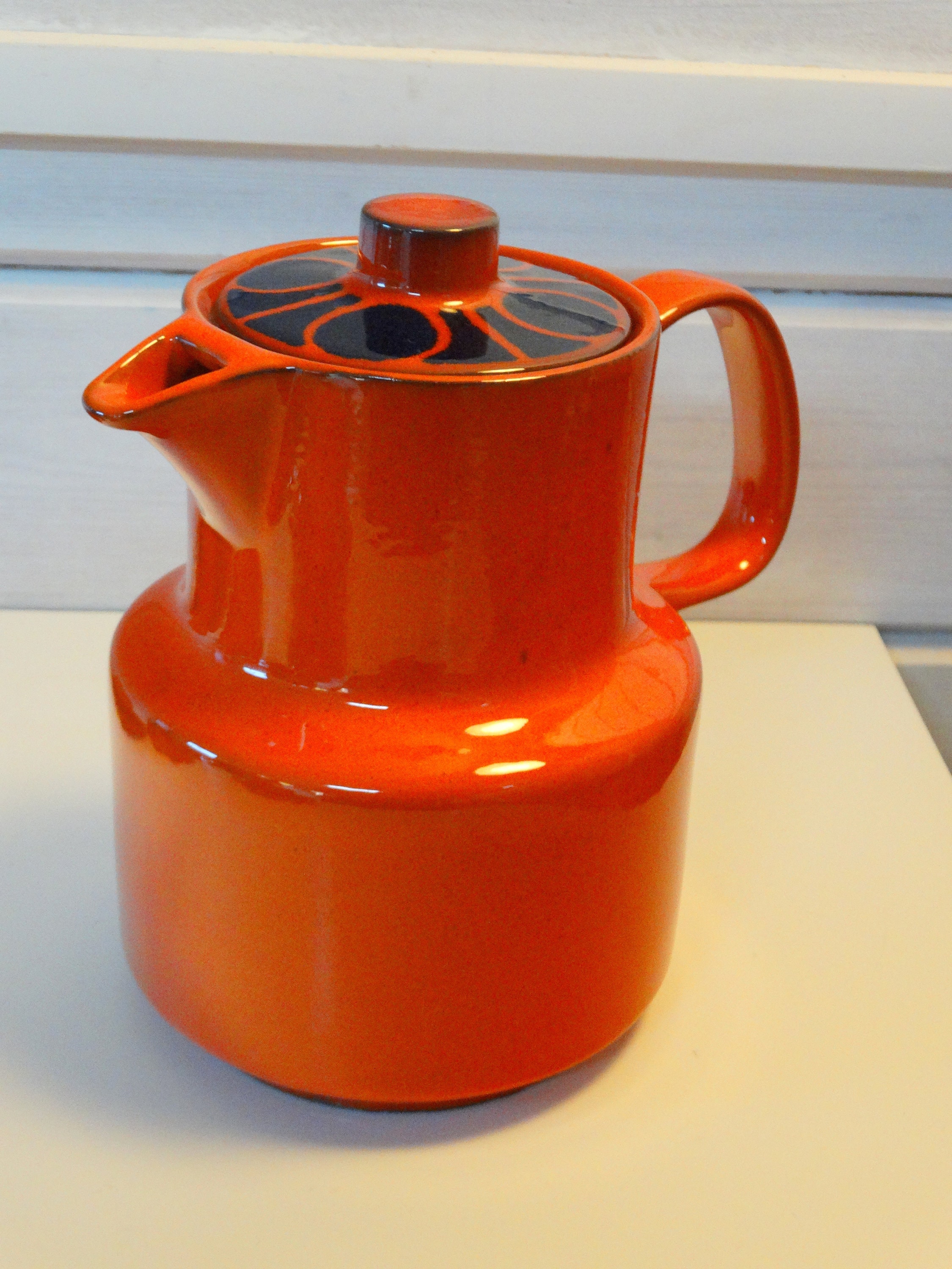 Vintage Orange Melitta Ceracron tea or coffee set, Melitta Germany
