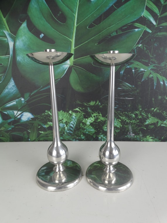 Lebber vintage® - Two vintage Ikea candle holders. Made of aluminum. Swedish design.