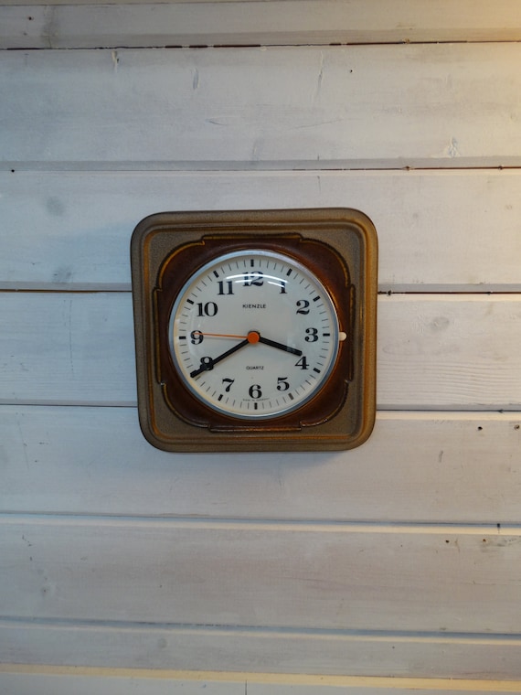 Lebber vintage® - Vintage KIENZLE Electro Quartz Wall Clock Kitchen Wall Clock 80s