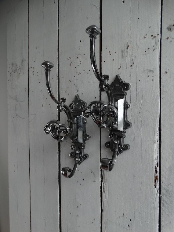 Lebber vintage® - Aluminum coat rack, vintage coat hook, vintage coat rack, 2 pieces!